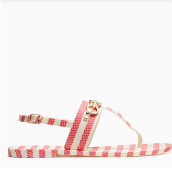 NWT Kate Spade red and white rubber sandals - Picture 2 of 6